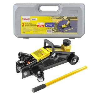 Домкрат подкатной WMC TOOLS WMC-TA82007( кейс) гидравлический 2 т (h min 135мм, h max 320мм) в кейсе