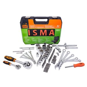 Набор инструментов 82пр. 1/4''1/2''(6гр.)(4-32мм) ISMA ISMA-4821-5