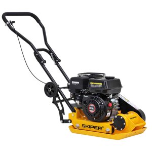 Виброплита SKIPER C60L-WM (LC160F, 5.5л. с., плита 53х37см., 11кН, 25м/мин, рез. коврик, колёса)