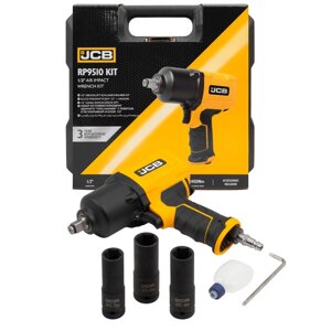 Пневмогайковерт ударный JCB JCB-RP9510 KIT ''Twin Hammer''с реверсом и регулировкой усилия 1/2''