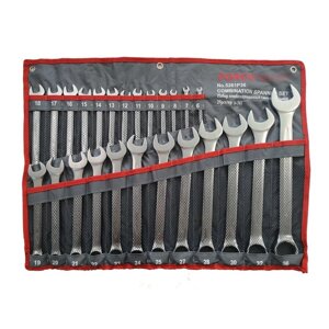 Набор ключей комбинированных FORCEKRAFT FK-5261P36 25 пр (6-25,27,28,30,32,36мм), на полотне