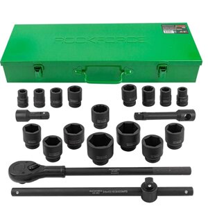 Набор инструментов RockForce RF-6212-5MPB ударных 3/4'', 6гр, 21пр, в металл. кейсе