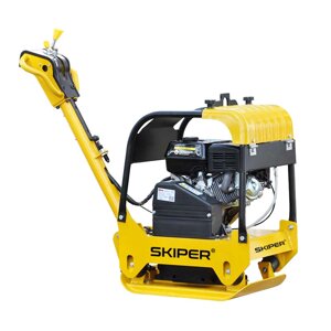 Виброплита SKIPER C160L-W (Loncin 9.0л. с., плита 65х42см., 30.5кН, 15м/мин, реверс, колеса)