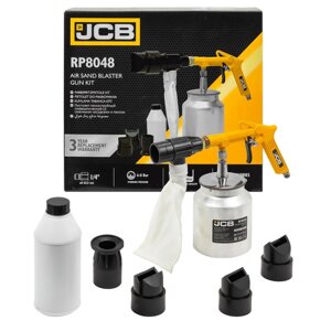 Пистолет пескоструйный пневматический JCB JCB-RP8048 со сменными насадками и песком