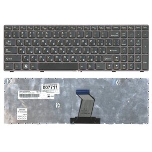 Клавиатура для ноутбука Lenovo IdeaPad B570, B580, V570, Z570, Z575, B590 (с чёрной рамкой)