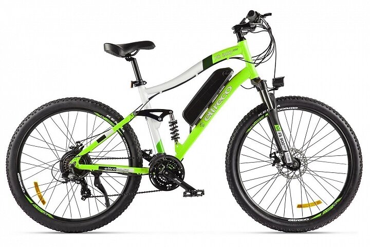 Электровелосипед Eltreco FS900 new (зелёно-белый) от компании Веломагазин Пилот - фото 1