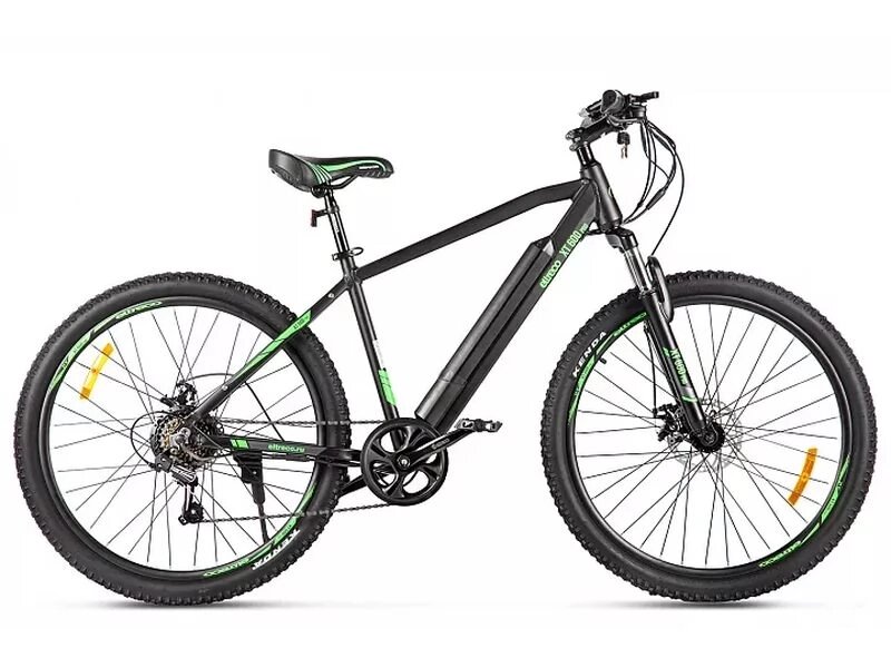 Электровелосипед Eltreco XT 600 Pro (чёрно-зелёный) от компании Веломагазин Пилот - фото 1