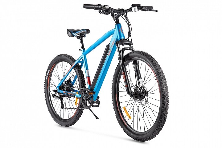 Электровелосипед Eltreco XT 600 Pro (сине-оранжевый) от компании Веломагазин Пилот - фото 1