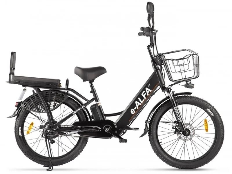 Электровелосипед Green City e-ALFA Fat (чёрный, коричневый, тёмно-серый) от компании Веломагазин Пилот - фото 1