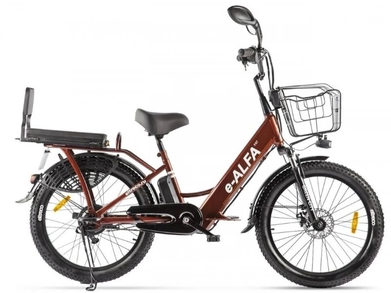 Электровелосипед Green City e-ALFA Fat (коричневый) от компании Веломагазин Пилот - фото 1