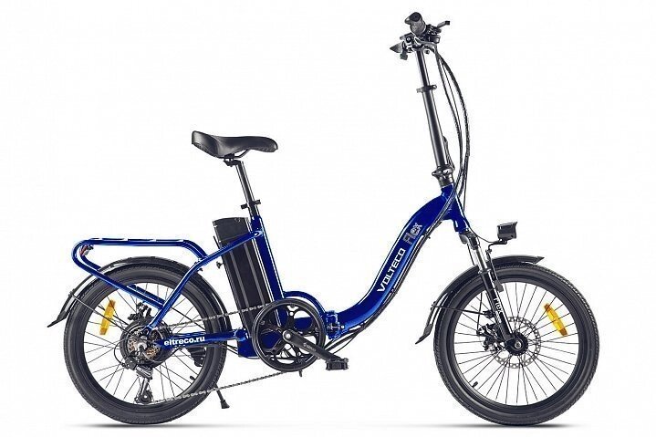 Электровелосипед Volteco Flex UP! (синий; чёрный; серебристый) от компании Веломагазин Пилот - фото 1