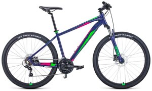 Велосипед FORWARD Apache 27,5 3.2 фиолетовый/зеленый 21