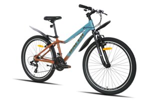 Велосипед Racer Vega 26 р. 14 (оранжевый/бирюзовый)