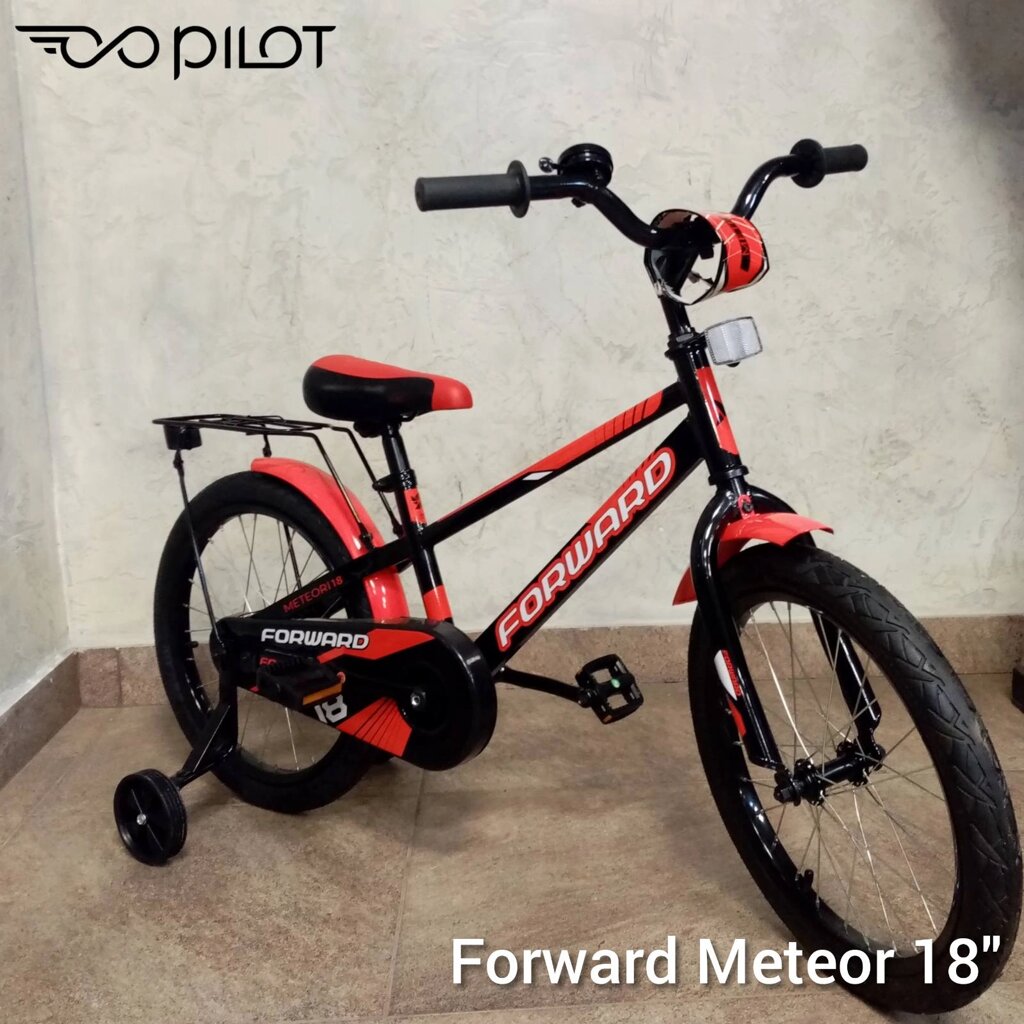 Велосипед Forward Meteor 18 (чёрно-красный) от компании Веломагазин Пилот - фото 1