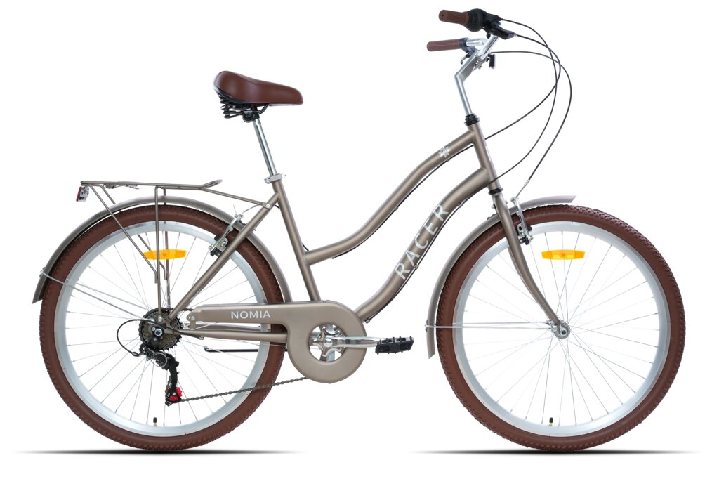 Велосипед Racer Nomia (серо-коричневый) от компании Веломагазин Пилот - фото 1