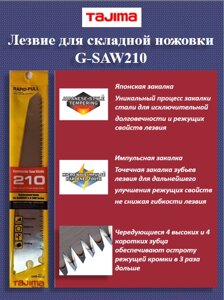 Лезвие для складной ножовки G-SAW 210