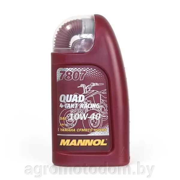 Масло моторное MANNOL 7807 Quad 4-Takt Racing 1л SAE 10W-40 от компании Интернет магазин  агро-мото-дом - фото 1