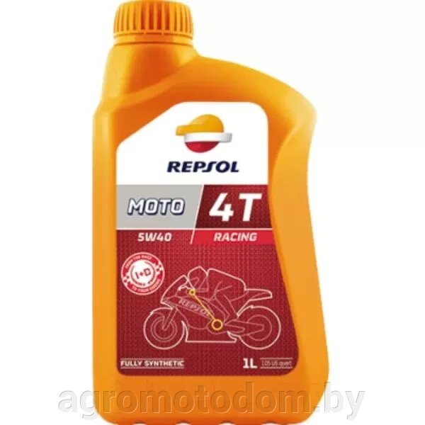 Масло Repsol MOTO RACING 4T 5W40, 1л от компании Интернет магазин  агро-мото-дом - фото 1