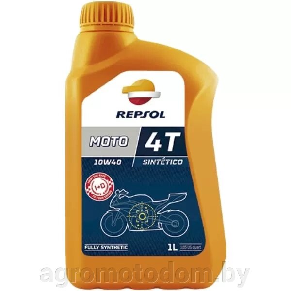 Масло Repsol MOTO SINTETICO 4T 10W40, 1л от компании Интернет магазин  агро-мото-дом - фото 1