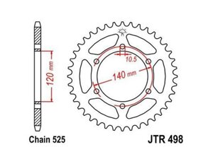 Звезда JT ведомая JTR498.46