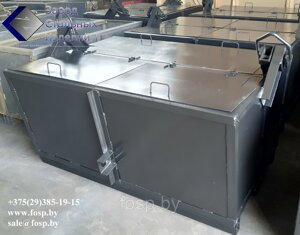 Контейнер челюстной 2 куб. м., с крышкой, СТАЛЬ 3 мм. ( Контейнер грейферный )