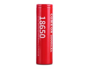 Аккумулятор 18650 3.7V 2000mAh (красный)