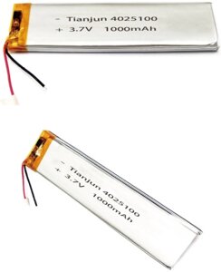 Аккумулятор Li-Po 3.7v 1000mah модель 4025100