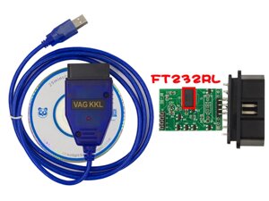 Автосканер USB KKL VAG COM 409.1 OBD2 (FT232RL)