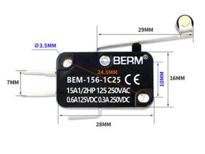 BEM-156-1C25 концевой выключатель IP40 AC250V 15A