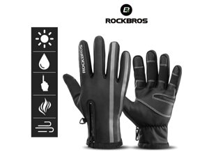 ROCKBROS велосипедные перчатки зимние водонепроницаемые XL