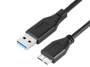 USB 3.0 кабель USB AM microBM черный 30cm
