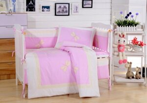 Комплект постельного белья для новорожденных с бортиком арт. 23
