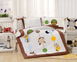 Комплект постельного белья для новорожденных с бортиком арт. 26