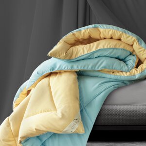 Одеяло микрофибра Sleep iX' MultiColor всесезонное 140х205 см, нежно голубой-безе