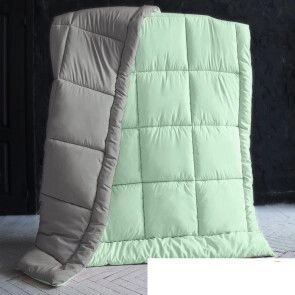 Одеяло микрофибра Sleep iX' MultiColor всесезонное 175х205 см, серый-мята