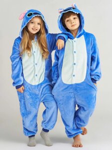 Пижама-Кигуруми Пришелец» голубой детский размер 90-105 рост 2-4лет