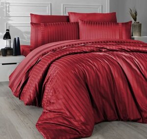 Постельное белье Karven Stripe Style сатин-страйп евро красный