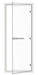 Комплект двери для хаммама SAWO ST-746-R с матовым стеклом, правая, с порогом, алюминий