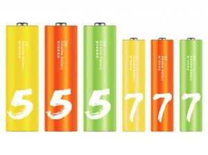 Батарейка AAA - Xiaomi ZMI Rainbow ZI5/ZI7 Color (12штук+12штук)