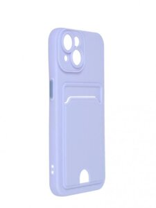 Чехол Neypo для APPLE iPhone 14 Pocket Matte Silicone с карманом Lilac NPM64071