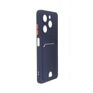 Чехол Neypo для Infinix Hot 40i Pocket Matte Silicone с карманом Dark Blue NPM75615