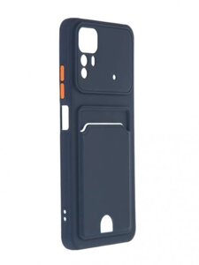 Чехол Neypo для Xiaomi Redmi Note 12S Pocket Matte Silicone с карманом Dark Blue NPM69020