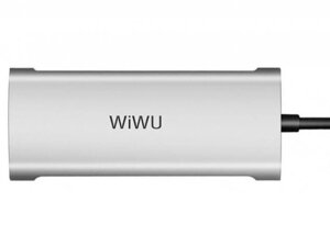 Хаб USB wiwu alpha A631STR 3xusb/RJ45/SD/microsd grey 6973218930213