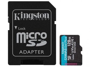 Карта памяти 128Gb - Kingston Canvas Go! Micro Secure Digital HC Class10 UHS-I Canvas Select + SD Adapter SDCG3/128GB с