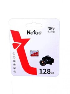 Карта памяти 128Gb - Netac MicroSD P500 Eco UHS-I Class 10 NT02P500ECO-128G-S (Оригинальная!