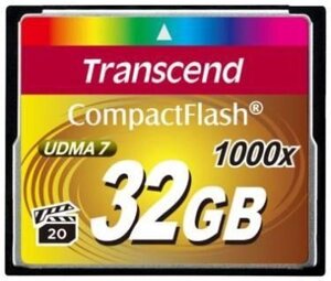 Карта памяти 32Gb - Transcend 1000x - Compact Flash TS32GCF1000 (Оригинальная!