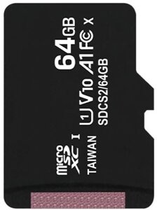 Карта памяти 64Gb - Kingston Micro Secure Digital HC Class10 UHS-I Canvas Select SDCS2/64GBSP (Оригинальная!