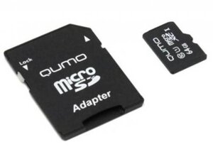 Карта памяти 64Gb - Qumo MicroSDXC UHS-I U3 Pro Seria 3.0 QM64GMICSDXC10U3 с адаптером SD (Оригинальная!
