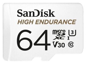 Карта памяти 64Gb - SanDisk High Endurance - MicroSD XC Video Class 30 SDSQQNR-064G-GN6IA (Оригинальная!