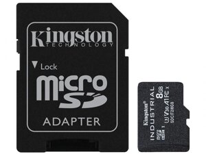 Карта памяти 8Gb - Kingston Micro Secure Digital HC UHS-I U3 Class 10 SDCIT2/8GB с переходником под SD (Оригинальная!